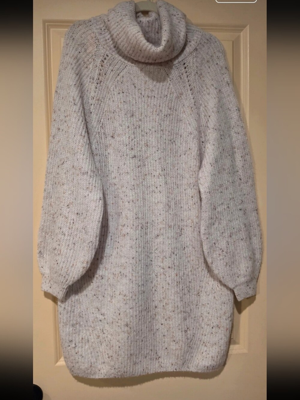 Cozy Speckled Blu Pepper Turtleneck Sweater Dress